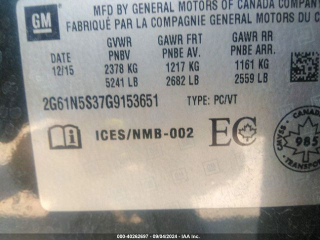 2G61N5S37G9153651 Cadillac Xts Luxury Collection