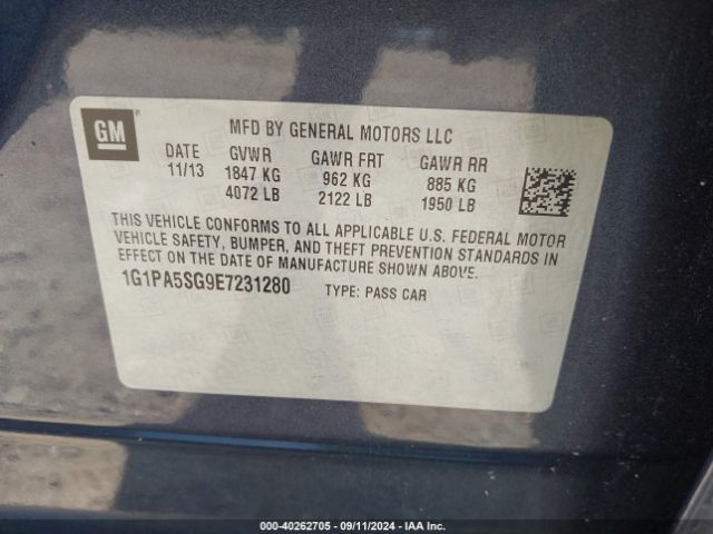 1G1PA5SG9E7231280 Chevrolet Cruze Ls Auto