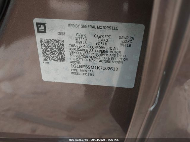 1G1BE5SM1K7102613 Chevrolet CRUZE LT