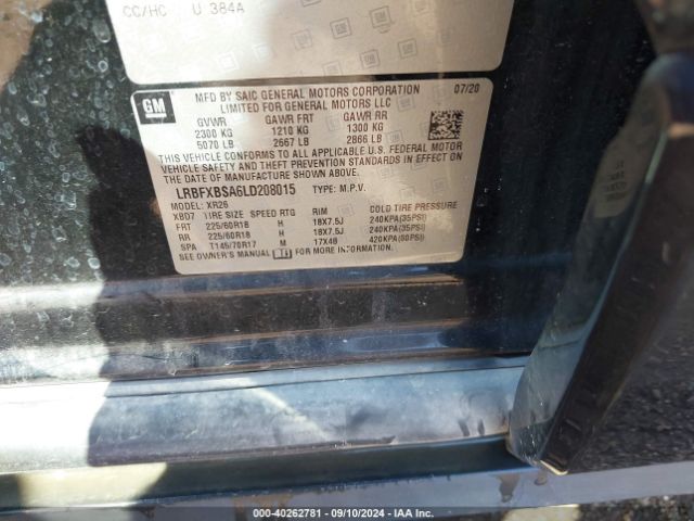 LRBFXBSA6LD208015 Buick Envision Fwd Preferred