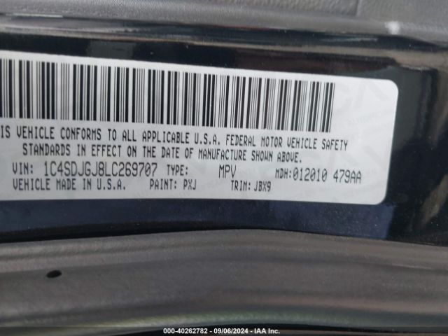 1C4SDJGJ8LC269707 Dodge Durango Srt Awd
