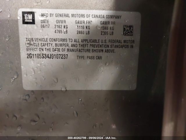 2G1105S34J9107237 Chevrolet IMPALA 1LT