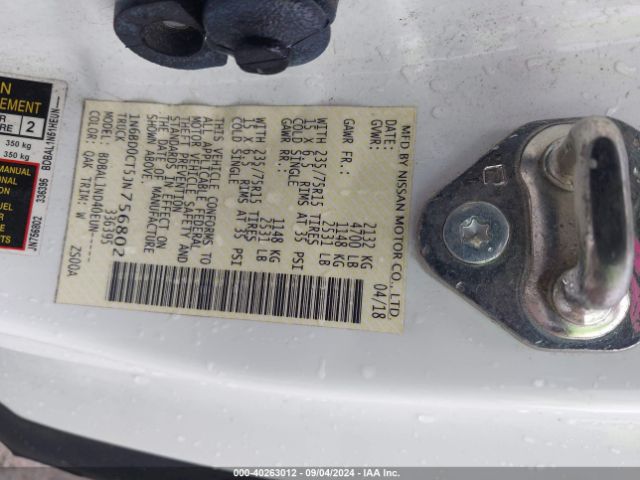 1N6BD0CT5JN756802 Nissan FRONTIER S