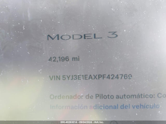 2023 TESLA MODEL 3 5YJ3E1EAXPF424769 Photo 6