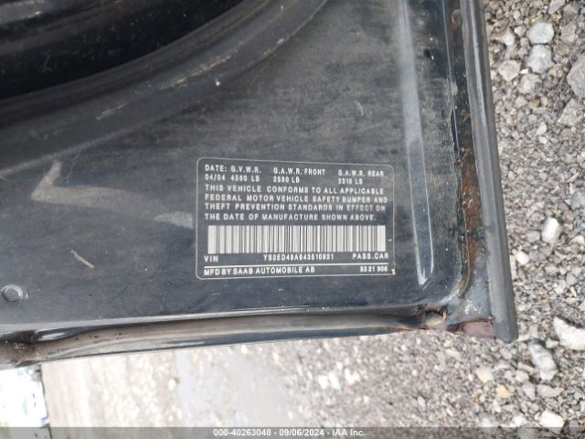 2004 SAAB 9-5 YS3ED49A643510931 Photo 8