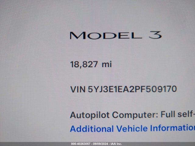 Tesla Model 3 Rear-wheel Drive 2023 5YJ3E1EA2PF509170 Image 15