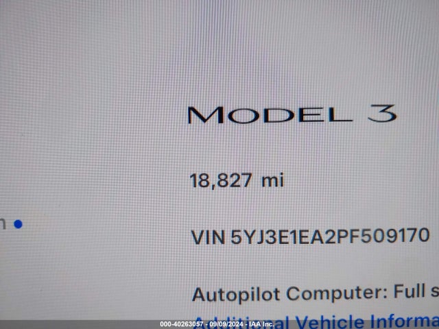 Tesla Model 3 Rear-wheel Drive 2023 5YJ3E1EA2PF509170 Image 7