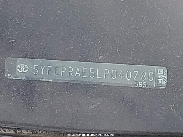 Toyota COROLLA LE 2020 5YFEPRAE5LP040780 Image 9
