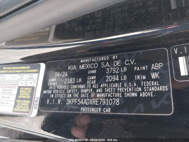 3KPF54ADXRE791078 KIA Forte Gt-line