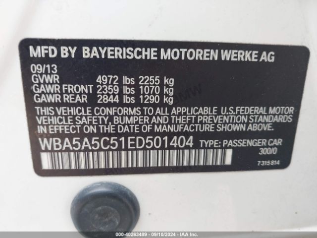 WBA5A5C51ED501404 BMW 528I