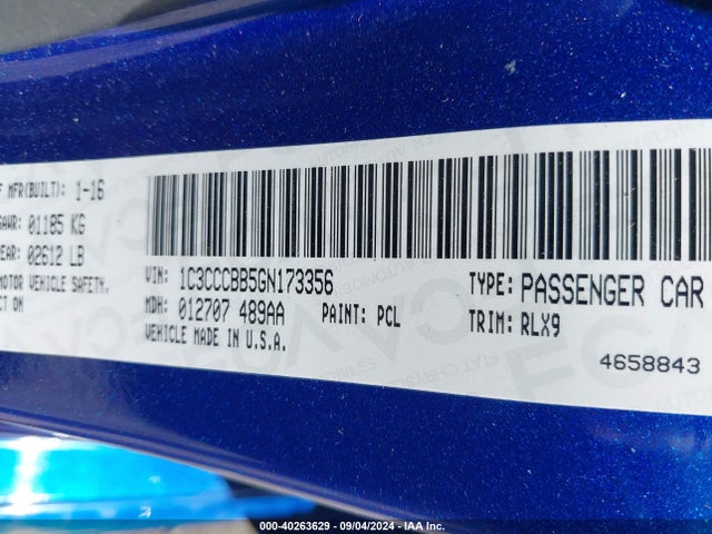 1C3CCCBB5GN173356 Chrysler 200 S