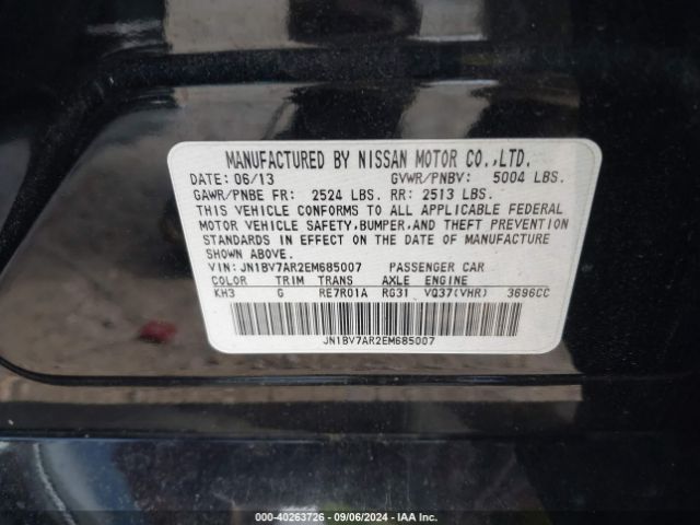 JN1BV7AR2EM685007 Infiniti Q50 SPORT