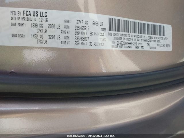 2C4RC1DG4HR654223 Chrysler Pacifica Touring