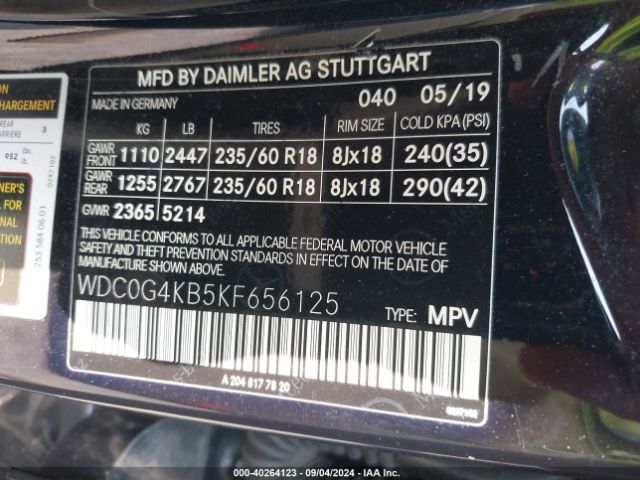 WDC0G4KB5KF656125 Mercedes-Benz Glc 300 4matic