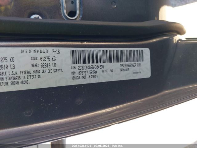 Chrysler 300c Awd 2016 2C3CCAKG8GH304918 Image 9