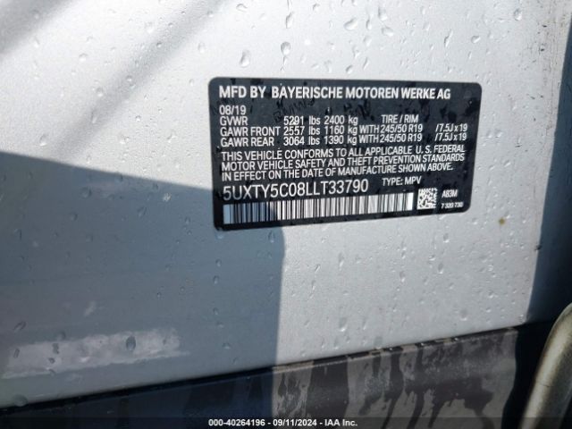 2020 BMW X3 5UXTY5C08LLT33790 Photo 8