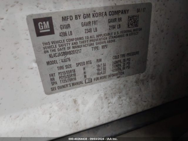KL4CJASB8HB201217 Buick Encore Preferred