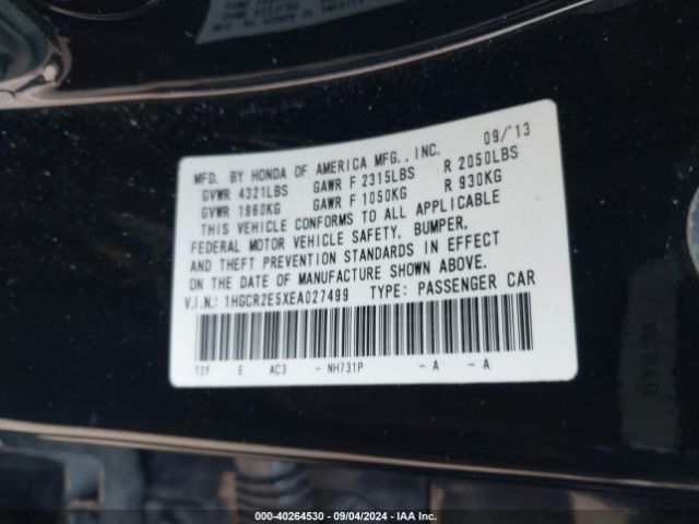 1HGCR2E5XEA027499 Honda Accord Sport