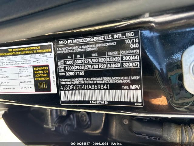 4JGDF6EE4HA869841 Mercedes-Benz Gls 450 4matic