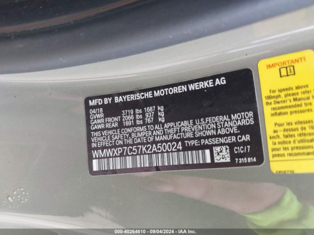WMWXP7C57K2A50024 Mini Hardtop Cooper S