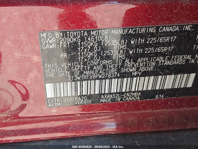 Toyota Rav4 Xle 2023 2T3W1RFV8PW278374 Image 9