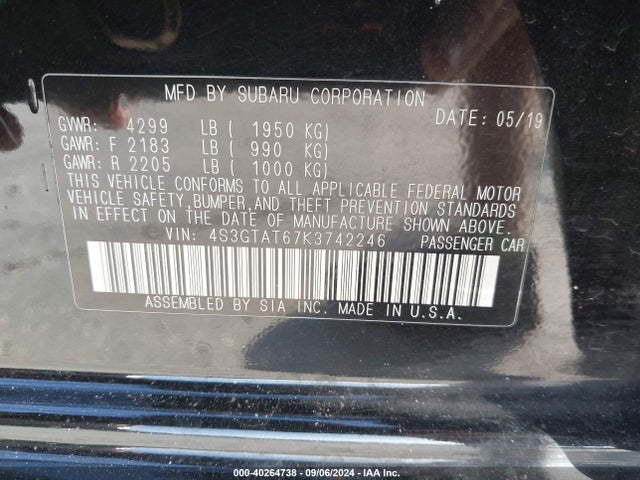 4S3GTAT67K3742246 Subaru Impreza 2.0i Limited