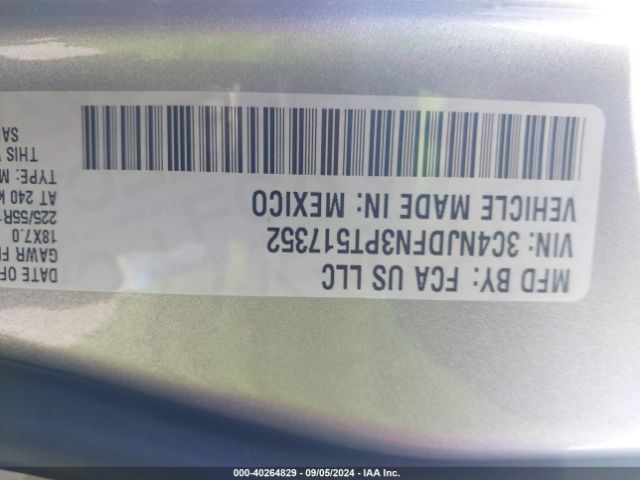 3C4NJDFN3PT517352 Jeep Compass Latitude Lux Fwd