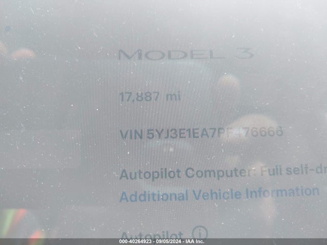 2023 TESLA MODEL 3 5YJ3E1EA7PF476666 Photo 6