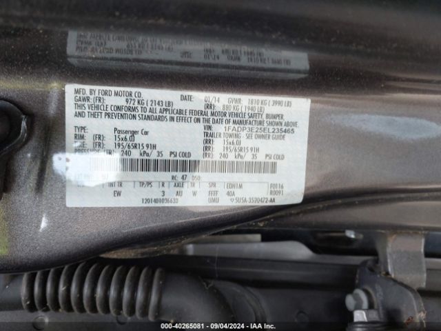 1FADP3E25EL235465 Ford FOCUS S