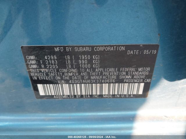 4S3GTAU63K3740606 Subaru Impreza 2.0i Limited