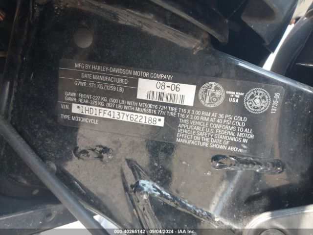 2007 HARLEY-DAVIDSON FLHT 1HD1FF4137Y622188 Photo 9