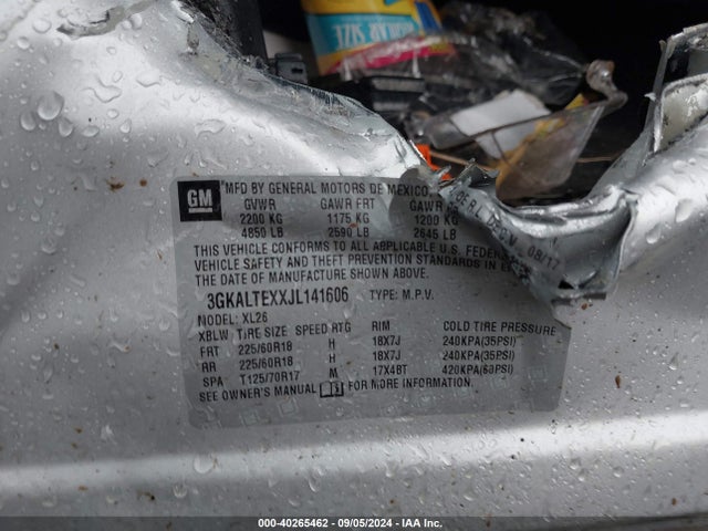 3GKALTEXXJL141606 GMC Terrain Sle