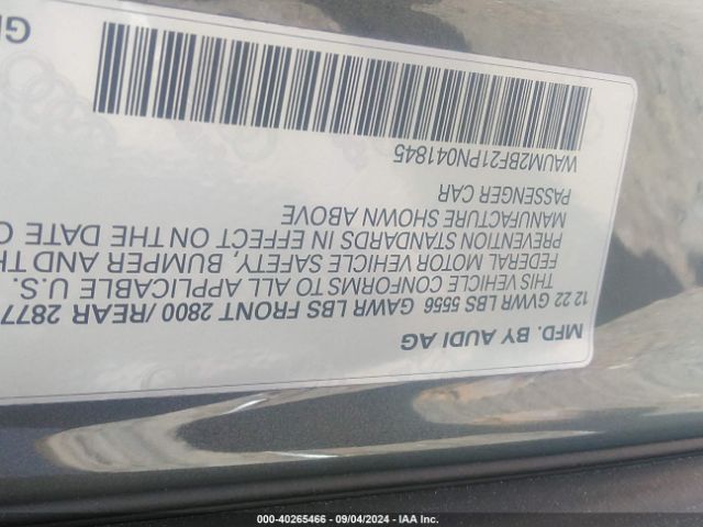 WAUM2BF21PN041845 Audi A6 Prestige 55 Tfsi Quattro S Tronic