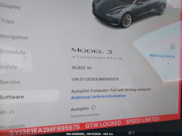 5YJ3E1EA2MF995975 Tesla Model 3 Standard Range Plus Rear-wheel Drive