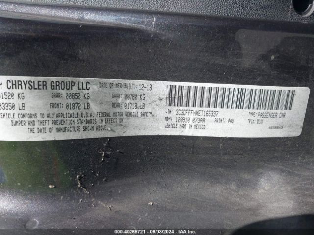 3C3CFFFHXET165337 Fiat 500 ABARTH