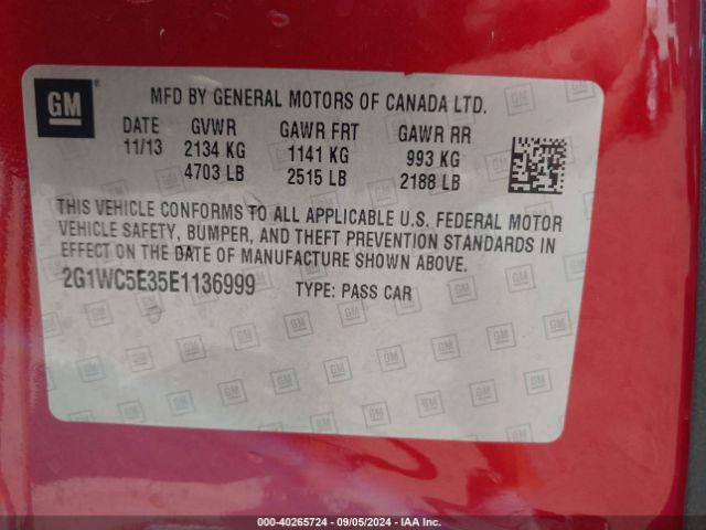 2G1WC5E35E1136999 Chevrolet Impala Limited Ltz
