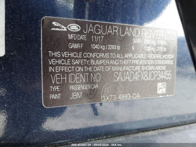 SAJAD4FX8JCP34455 Jaguar Xe 25t Premium