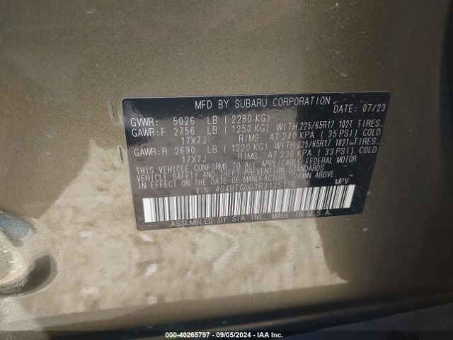 4S4BTGUD1R3135176 Subaru Outback Wilderness