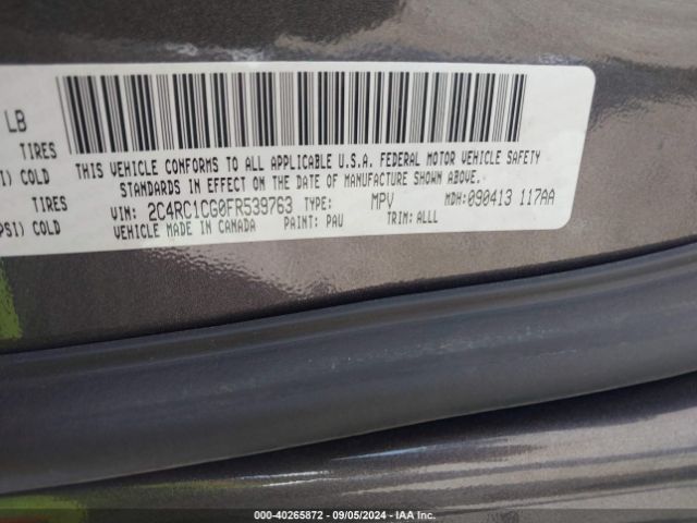 2015 CHRYSLER TOWN & COUNTRY 2C4RC1CG0FR539763 Photo 8