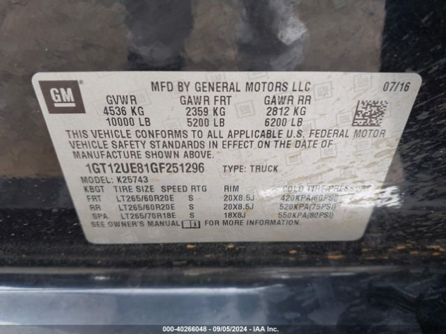 1GT12UE81GF251296 GMC Sierra 2500hd Denali