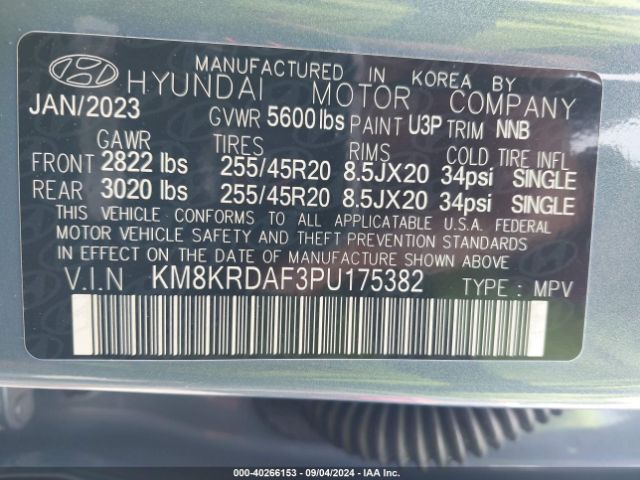 KM8KRDAF3PU175382 Hyundai Ioniq 5 Limited