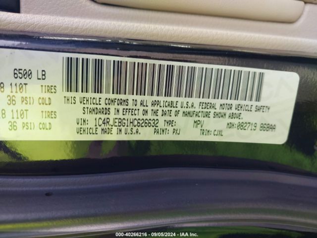 1C4RJEBG1HC626632 Jeep Grand Cherokee Limited 4x2