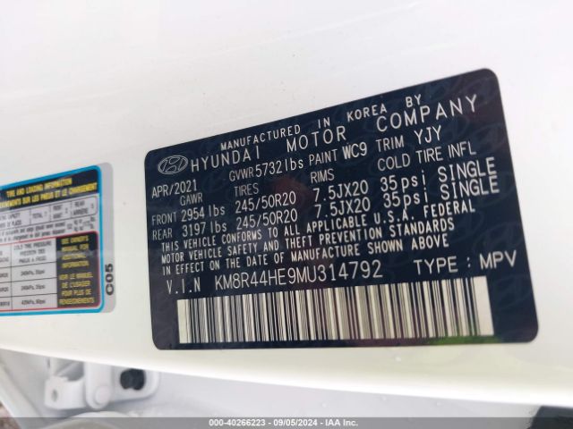 2021 HYUNDAI PALISADE KM8R44HE9MU314792 Photo 8