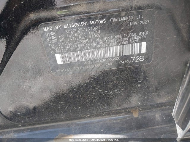 2024 MITSUBISHI MIRAGE ML32AUHJ0RH006506 Photo 8