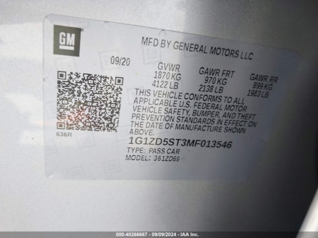 1G1ZD5ST3MF013546 Chevrolet MALIBU LT