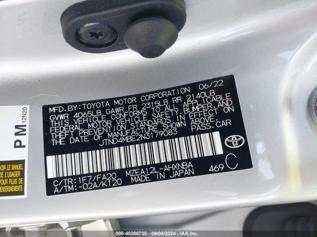 Toyota Corolla Se Nightshade Edition 2022 JTND4MBE2N3179083 Image 9