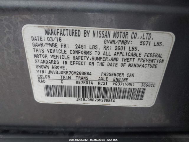 JN1BJ0RR7GM268864 Infiniti QX50