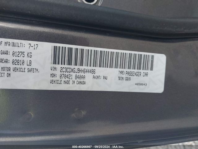 2C3CDXGJ9HH644486 Dodge Charger R/t Scat Pack Rwd