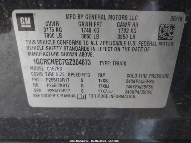 1GCRCNEC7GZ304673 Chevrolet Silverado 1500 Ls