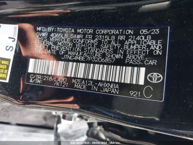 JTNC4MBE7P3206857 Toyota Corolla Xse